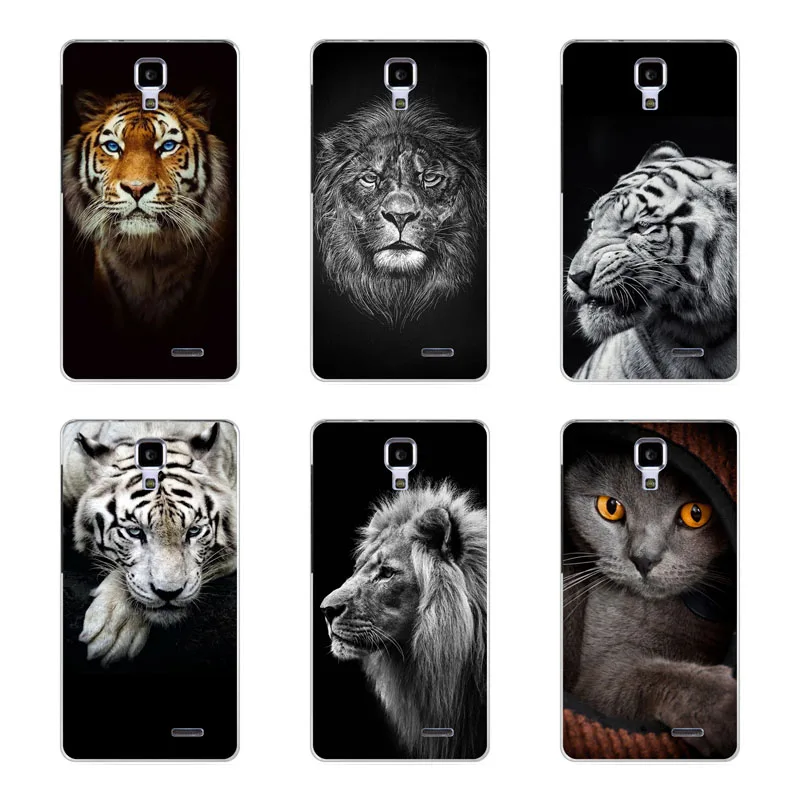 Чехол lenovo A536 силиконовые Тигры и картина львы мягкая задняя крышка из ТПУ Для a358t