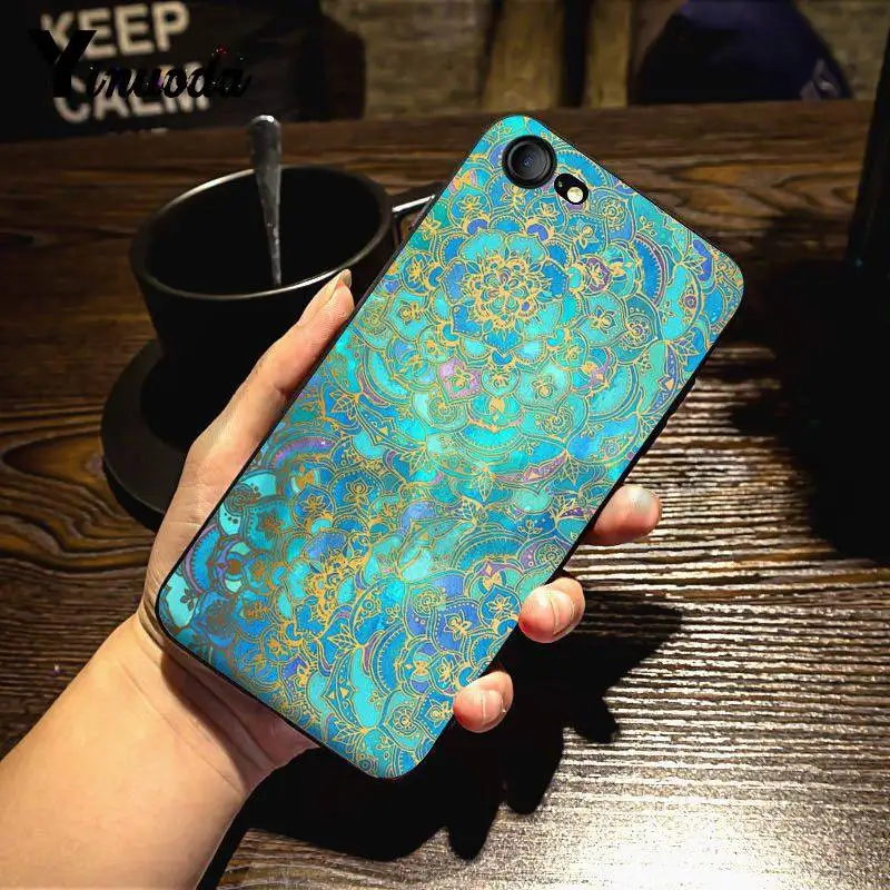 6 Yinuoda для iphone 7 6 X Чехол Мандала солнце цветок дурмана Ретро Флора Замечательный чехол для телефона для iphone 7X6 6S 8 Plus XS XR XSMAX - Цвет: 6