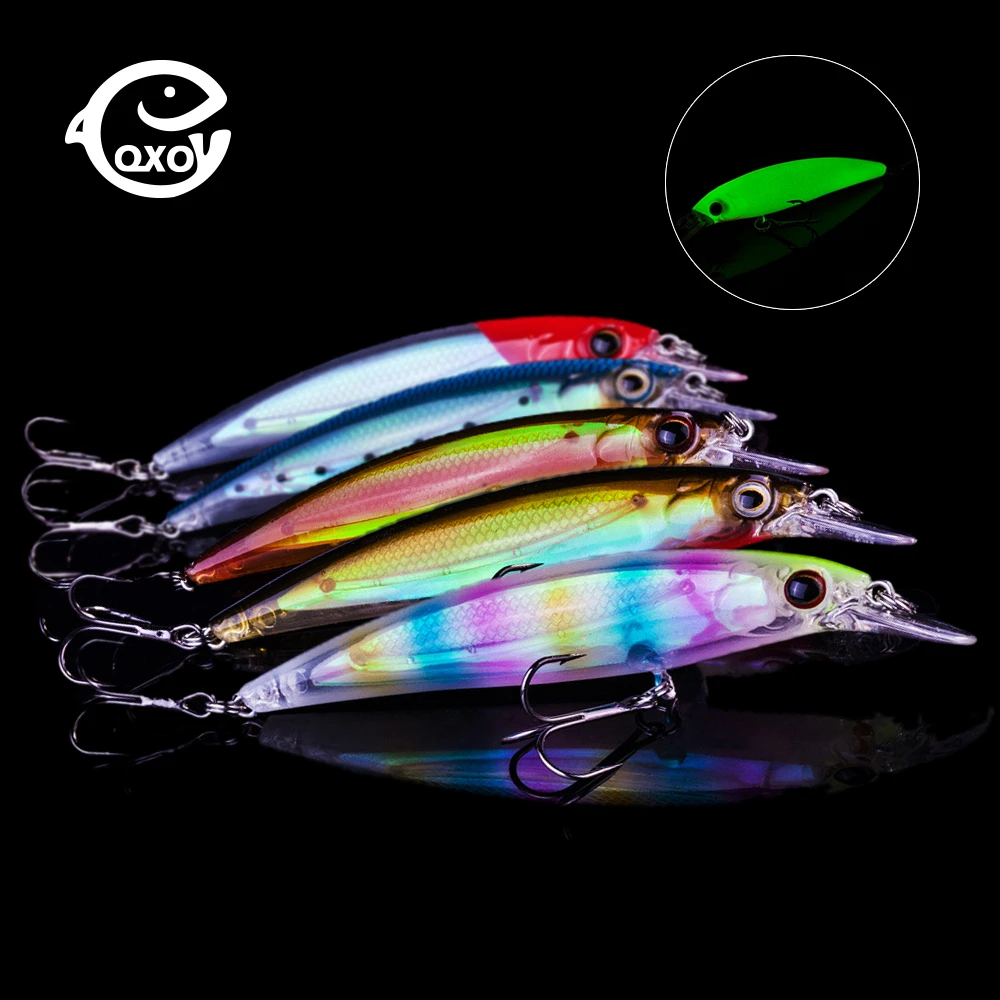 5 шт./лот QXO Minnow рыболовные приманки CrankbaitIce море все товары для рыбалки воблеры