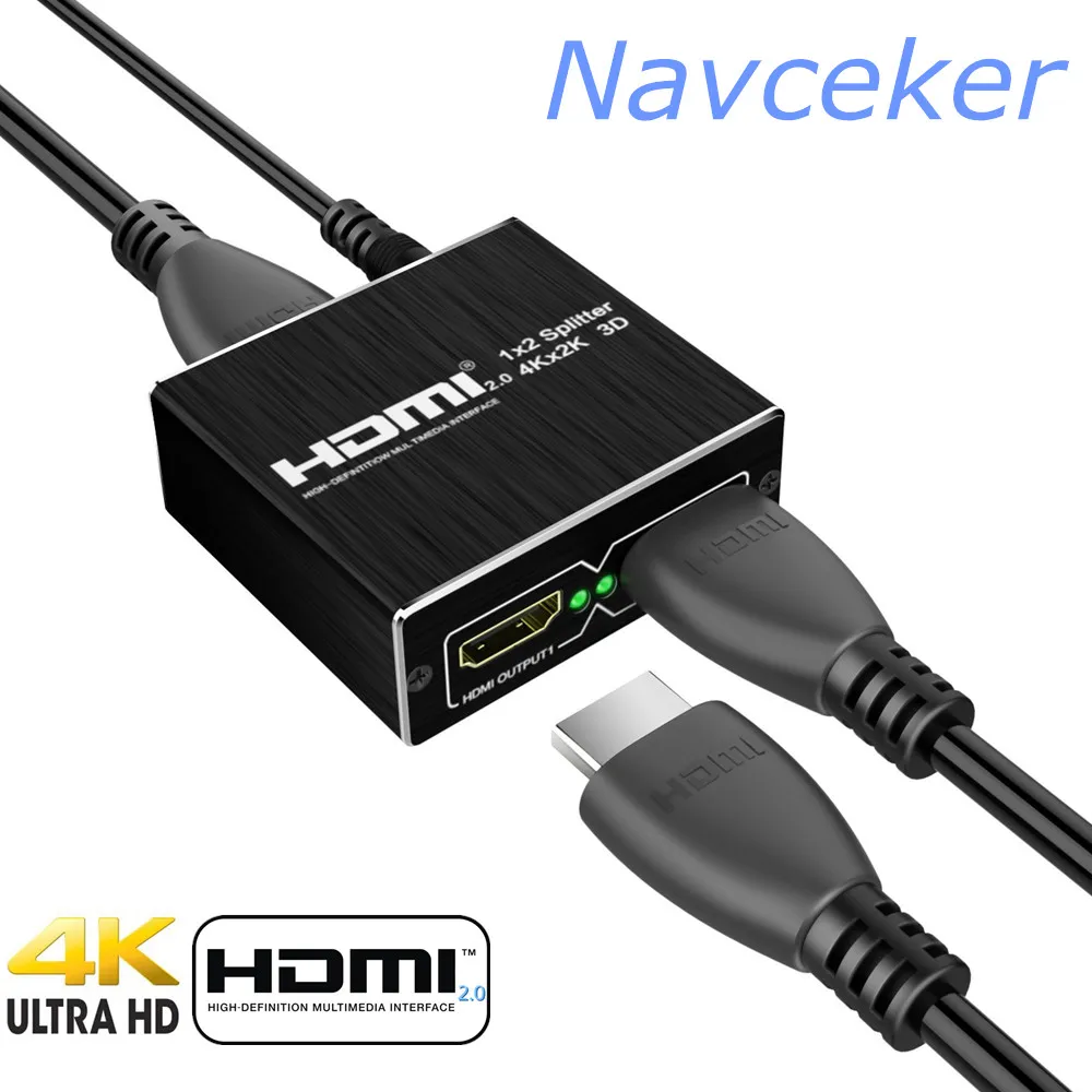 ZY-HS20A UHD HDMI 2,0 сплиттер 1x2 4K 60Hz HDMI 2,0 сплиттер HDCP 1,4 сплиттер HDMI 2,0 4K 1 в 2 выход для PS4 XBox проектор