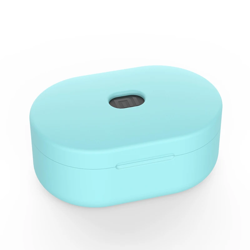 Mint Green Силиконовый защитный чехол для Xiaomi Redmi Airdots, Bluetooth наушники для Redmi Air Dots, гарнитура, чехол для зарядки, мягкий чехол из ТПУ - Цвет: Mint Green