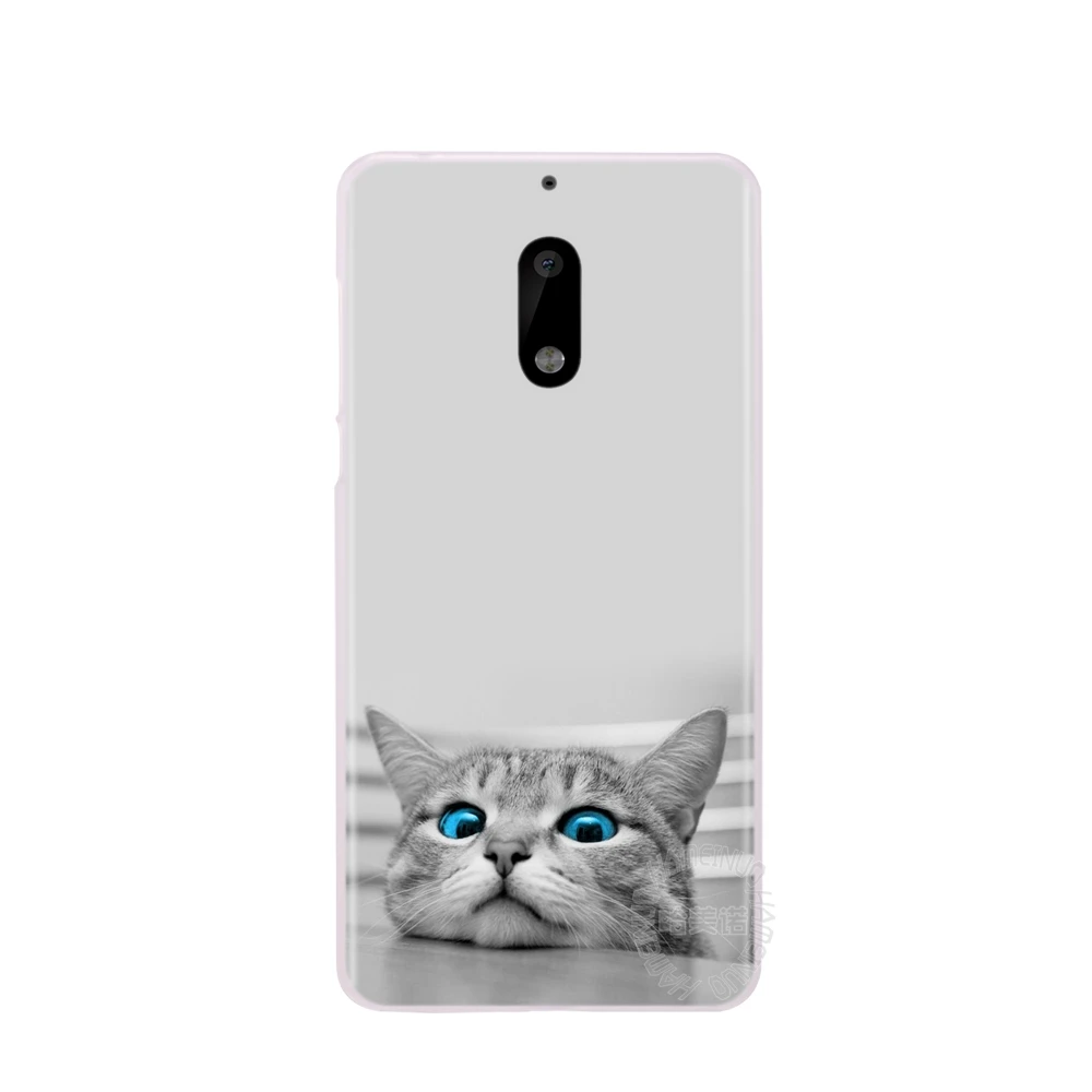 HAMEINUO Кошка Китти зеленые глаза милые животные ПЭТ чехол для телефона Nokia 9 8 7 6 5 3
