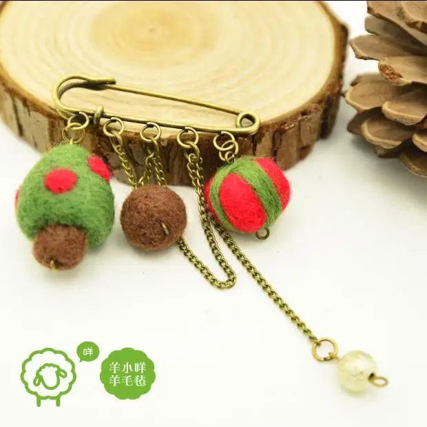 Рождественская елка рождественский подарок брошь шерстяной набор для рукоделия