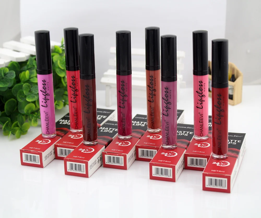 Фирменный матовый глянцевый блеск для губ водонепроницаемый долговечный 12
