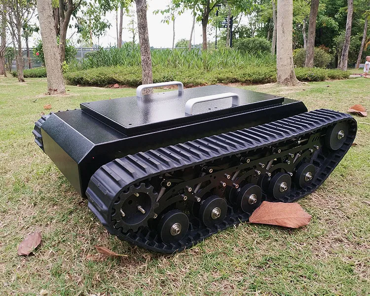 TR500 умный танк, машина шасси, рама из нержавеющей стали, подвесная система, 80 мм резиновая гусеница, 50 кг высокая нагрузка, RC контроль, DIY