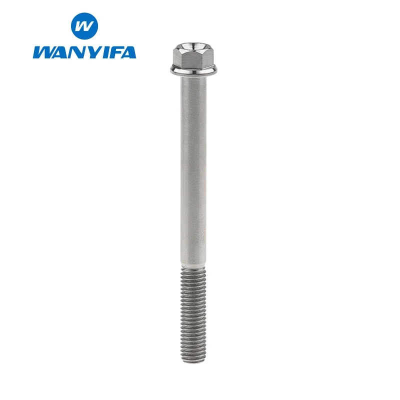 Wanyifa M6x10 15 20 25 30 35, 40 45 50 55 60 65 мм Ювелирные наборы с маленьким Фланец Головкой Винт С Титановым болтом для велосипедного тормоза велосипеда часть Титан - Цвет: M6x75