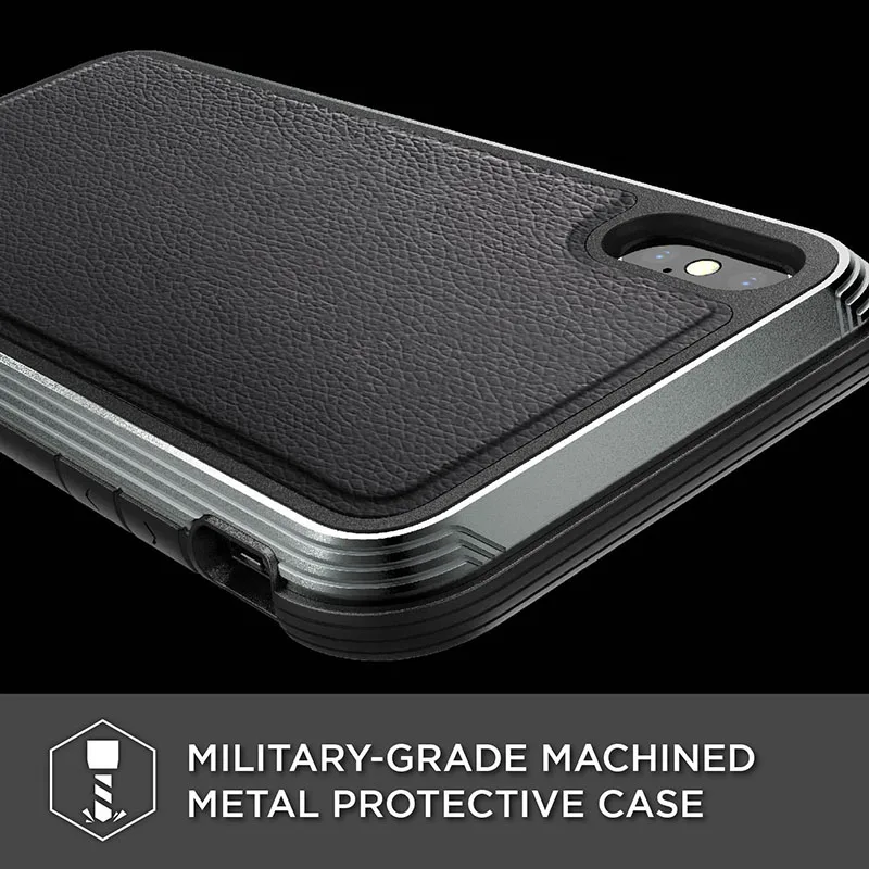 Чехол X-Doria Defense Lux Dropshield для iPhone X, XR, XS, Max, военный класс, противоударный чехол для iPhone XR, XS Max, алюминиевый чехол