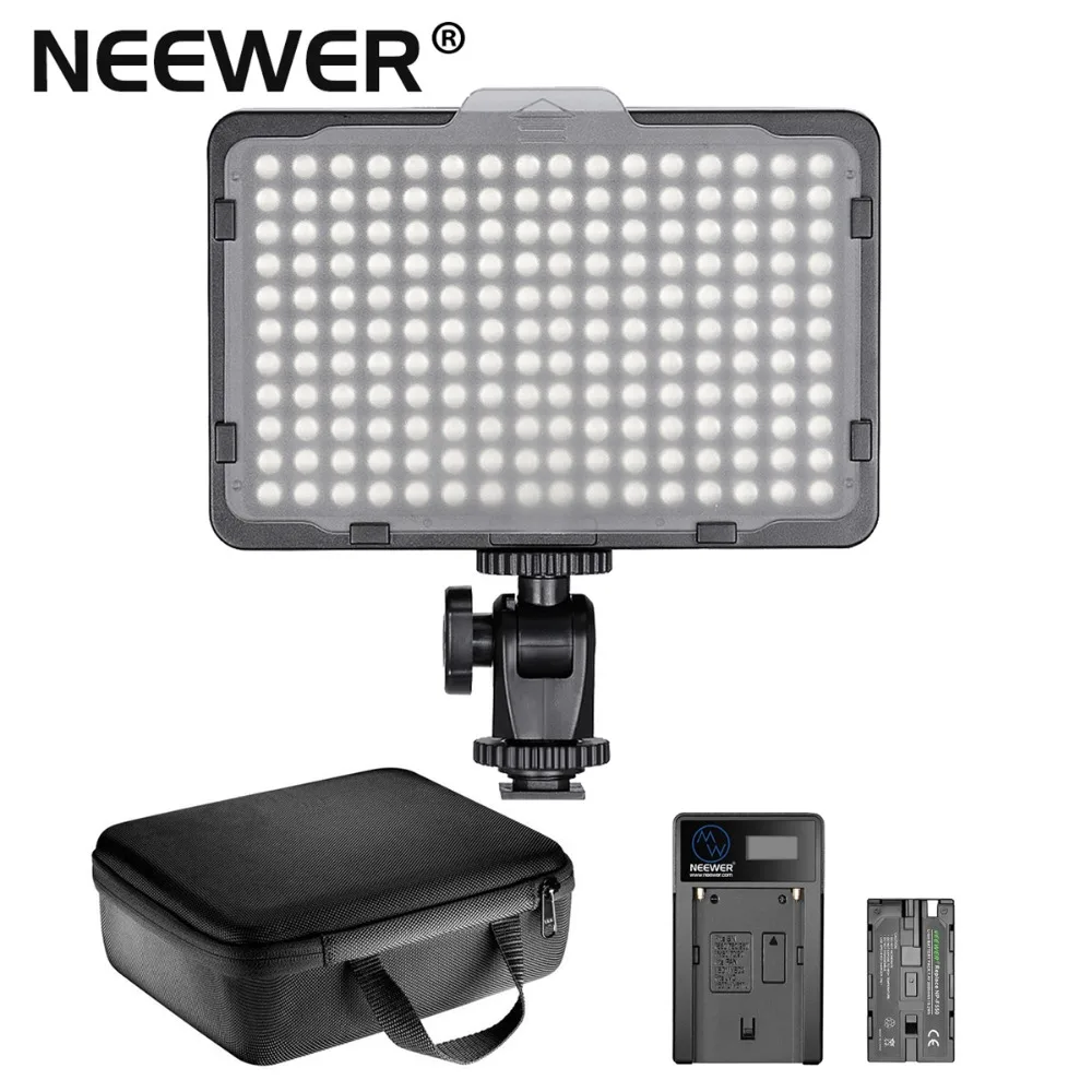 Neewer фото студия 176 LED 5600K ультра яркий Диммируемый на камере видео свет w/ 1/4