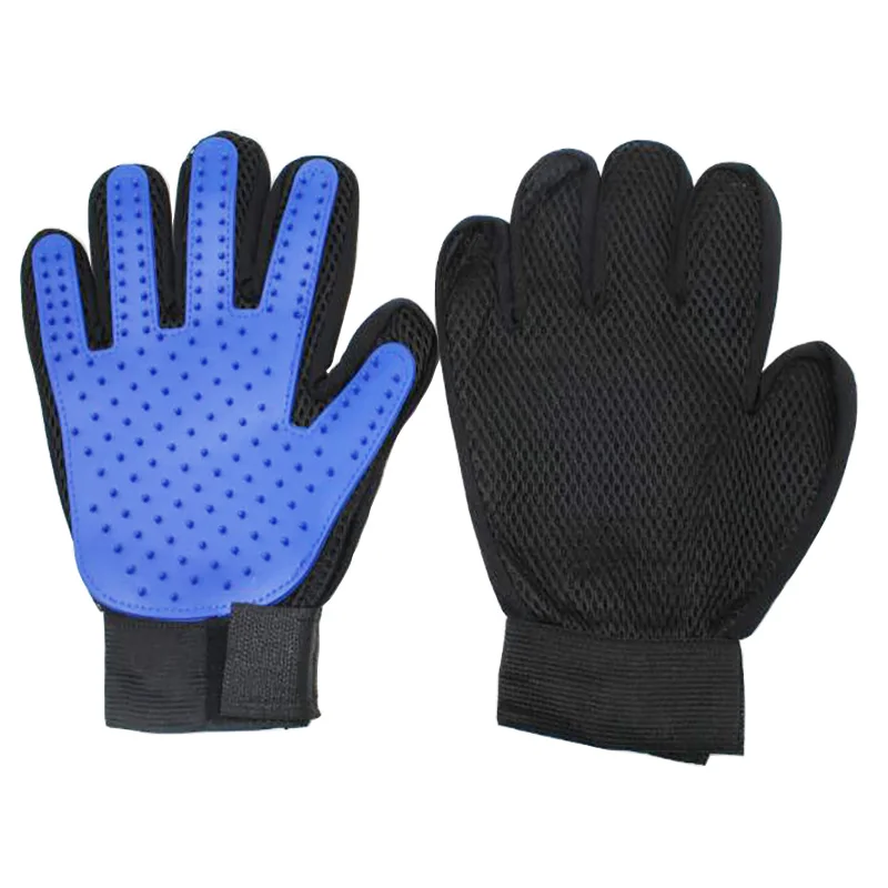 Щетка для вычесывания домашних животных силиконовая перчатка груминга кошек 5