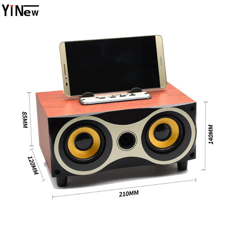 Деревянный беспроводной Bluetooth динамик портативный ПК телефон звуковая коробка