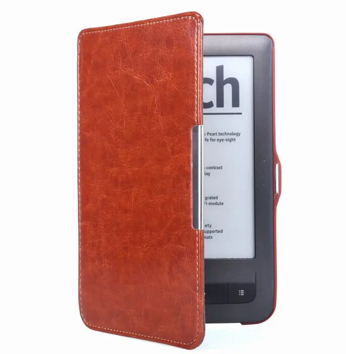 brown Gligle Smart Cover чехол для карманной книги 614/624/626 сенсорный Lux2 из искусственной кожи для чтения электронных книг чехол Авто Режим сна/Wake UP 1 компл./лот+ Защитная пленка+ ручка - Цвет: brown