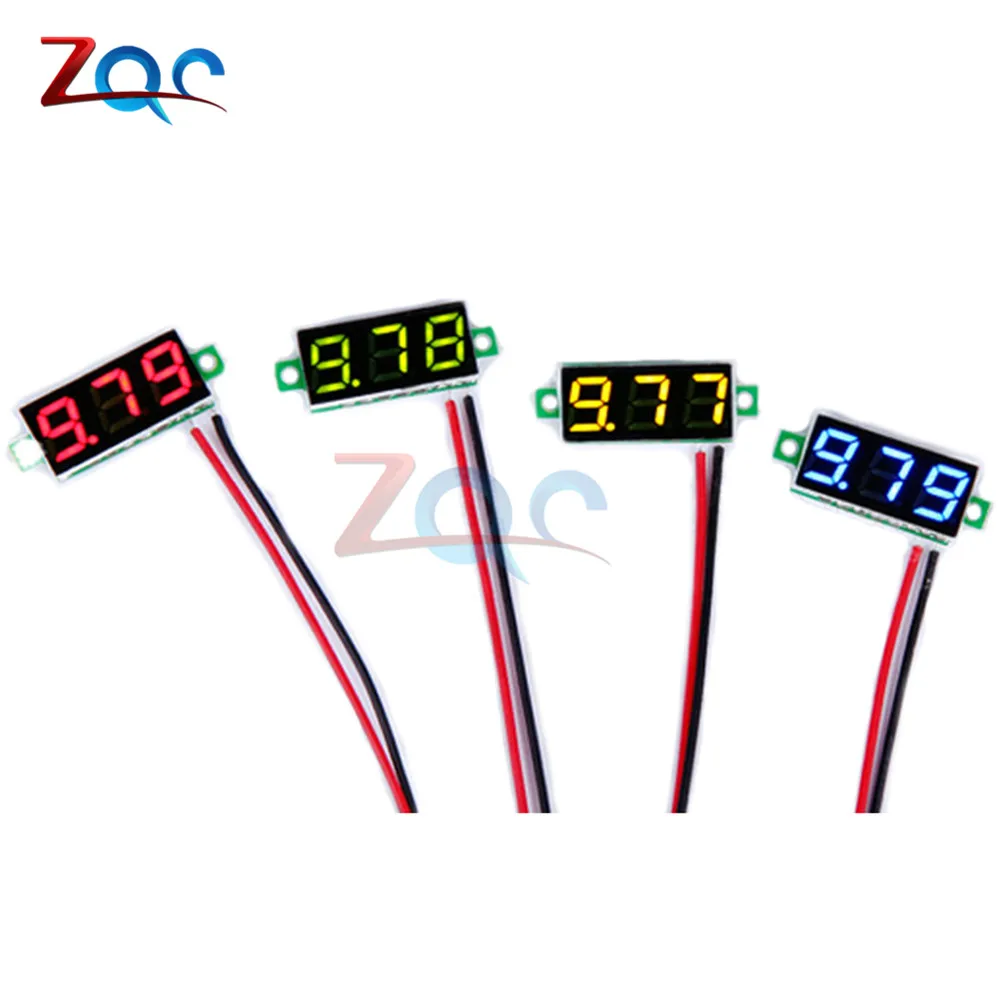 0,28 ''2,5 V-30 в, 12 В, 24 В постоянного тока, Мини светодиодный DC Цифровой вольтметр Напряжение метр Панель вольт метр тестер детектор мониторы 2 провода авто мобильного телефона
