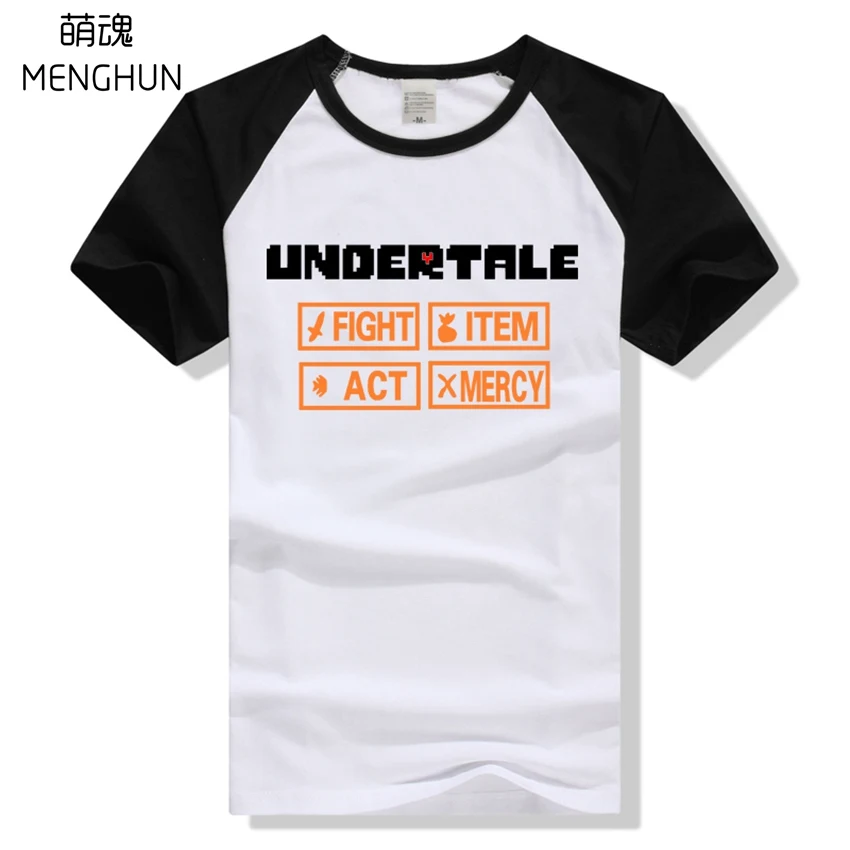 

2018 оригинальные футболки с принтом undertale, Мужская футболка из 100% хлопка с коротким рукавом, хлопковые рубашки, летний костюм DX08