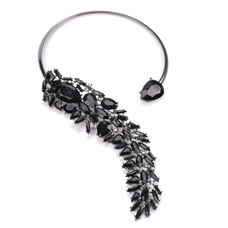 Женское Ожерелье чокер в стиле бохо Брендовое ожерелье с открытым кристаллом