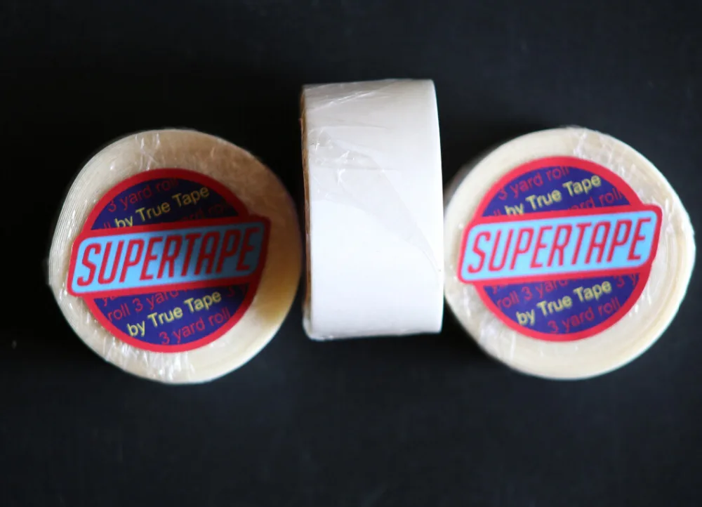 

free shipping 1 roll 1" x 3 yards super tape Double Sided Adhesive Hair Tape For Tape Extension/Toupee/Lace Wigs