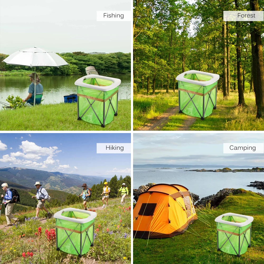 

Outdoor Comfortable Toilet Seat Chair Camping Toilet Seat Portable Folding Toilet Lightweight for Camping Hiking Travel