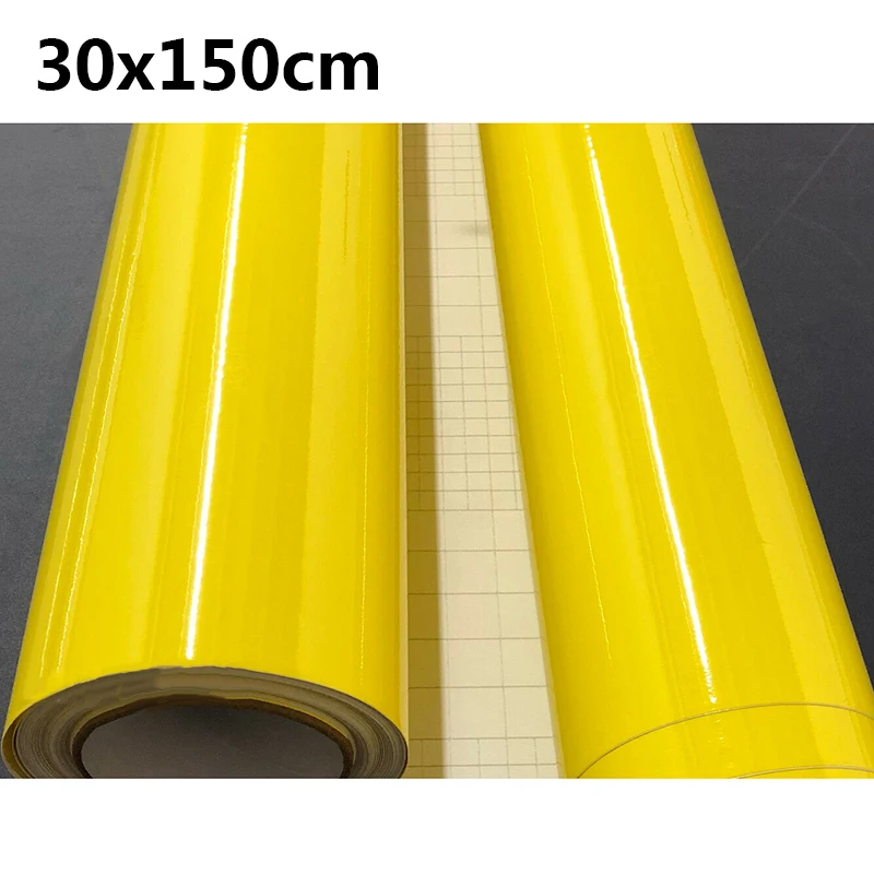 

Exterior Car Sticker Yellow Auto UV Resistant Bubble Free Decal Bumper
