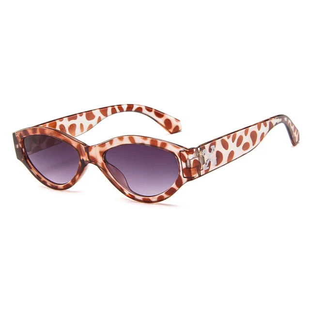 leopard Модные солнцезащитные очки "кошачий глаз" для женщин, фирменный дизайн, винтажные Ретро солнцезащитные очки, женские модные солнцезащитные очки "кошачий глаз", UV400 - Цвет линз: leopard