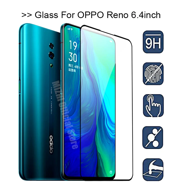 

full cover for oppo reno screen protector tempered glas on for oppo reno 2019 opporeno 6.4inch protective glass Original film 9h