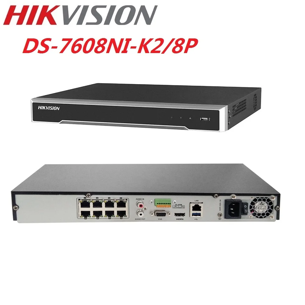 8 каналов Hikvision POE видеонаблюдение NVR наборы с 4MP IP камера Netwerk безопасности ночного