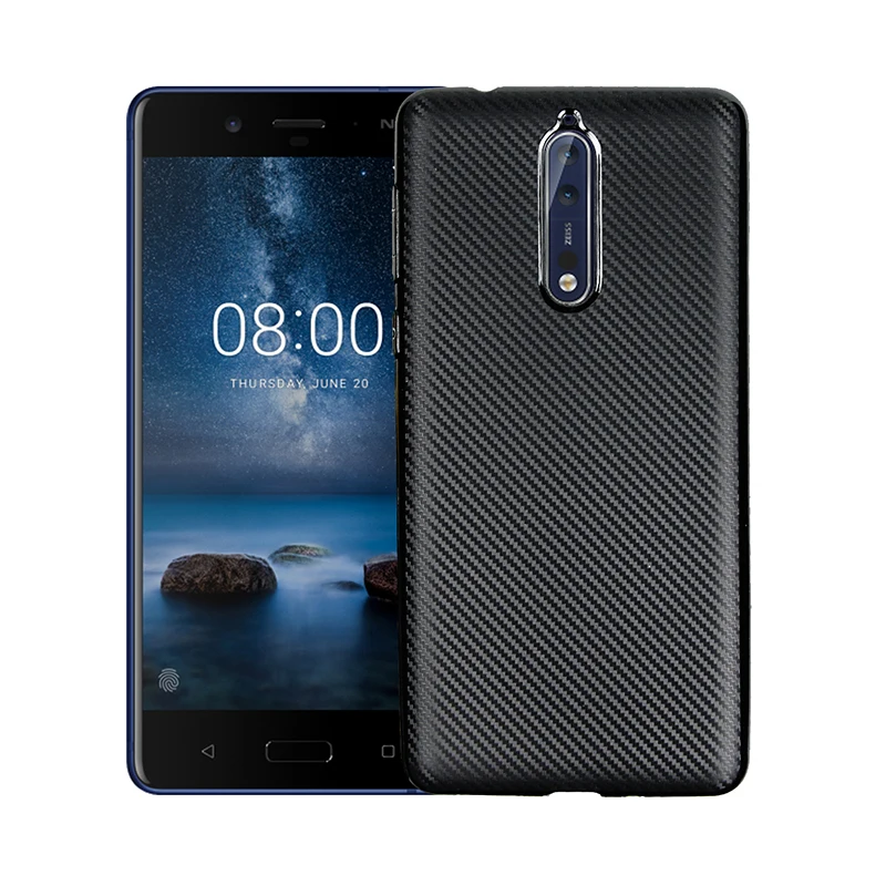 YueTuo чехол для nokia 2 3, 5, 6, 7, 8, 9, мягкий силиконовый Силиконовый ТПУ для телефона задняя крышка для nokia 2,1 3,1 5,1 6,1X6 7 plus 7 plus - Цвет: black