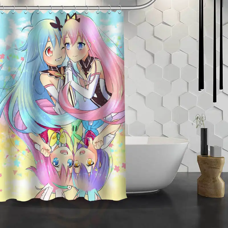 

New Flip Flappers Custom Shower Curtain With Hooks Fabric Bath Curtain for Bathroom Curtain Waterproof