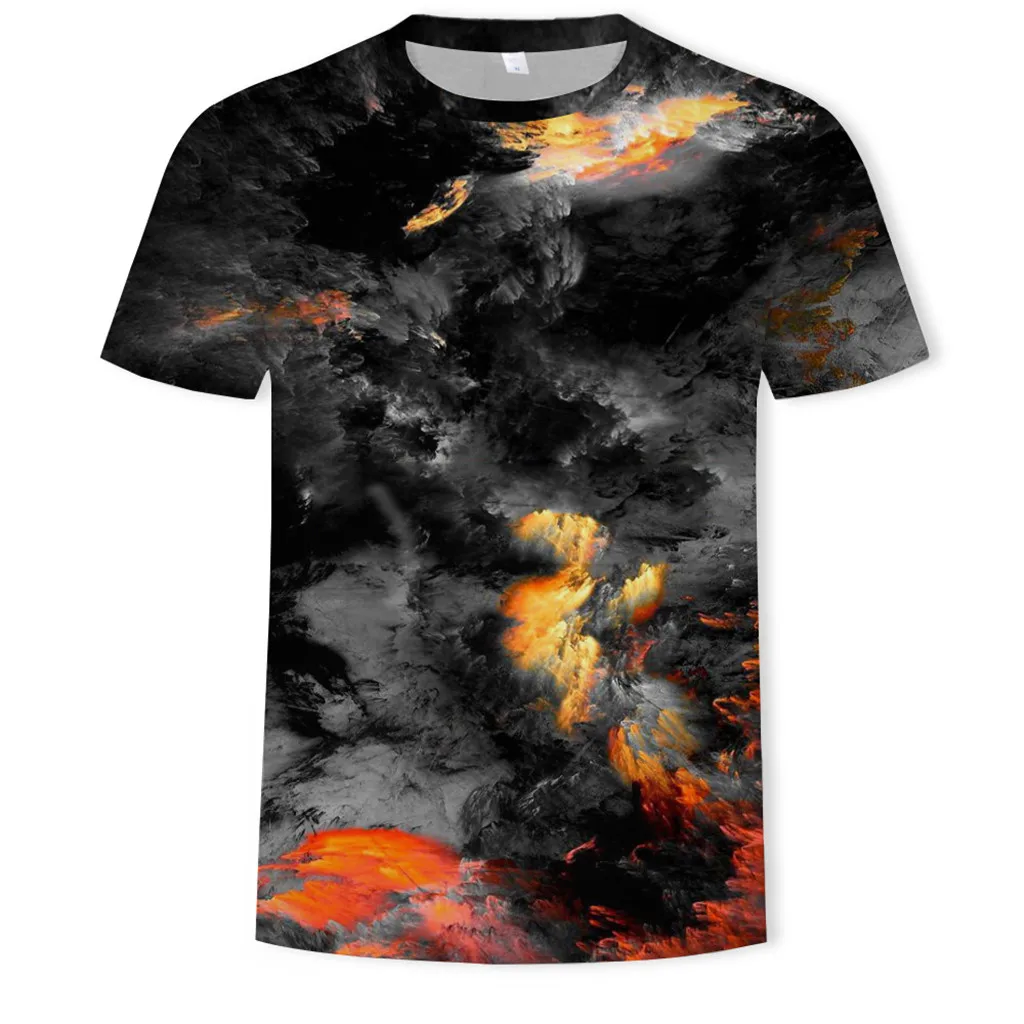 Мужская футболка с короткими рукавами camiseta удобная уличная 3D принтом модная для