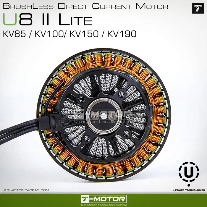 Ультралегкий T двигатель U8 II Lite KV85 KV100 KV150 KV190 бесщеточный для летательного