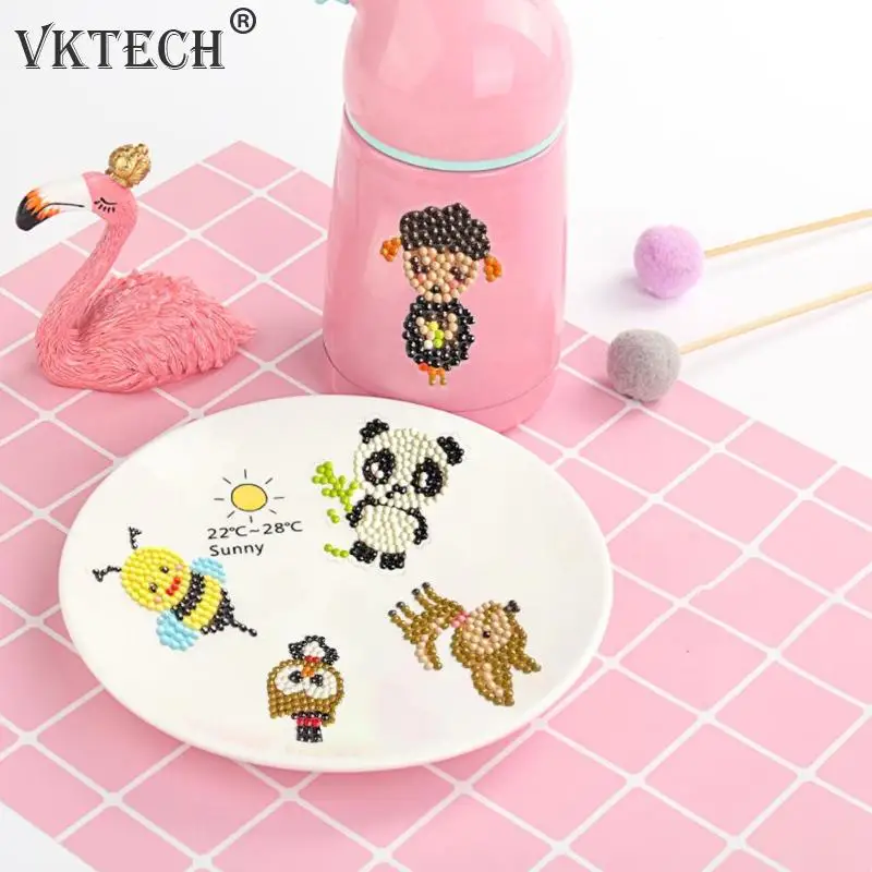 DIY животные Дети Круглый Алмаз живопись наклейки Полный дрель алмазная живопись наборы вышивка крестиком ручной DIY Инструменты