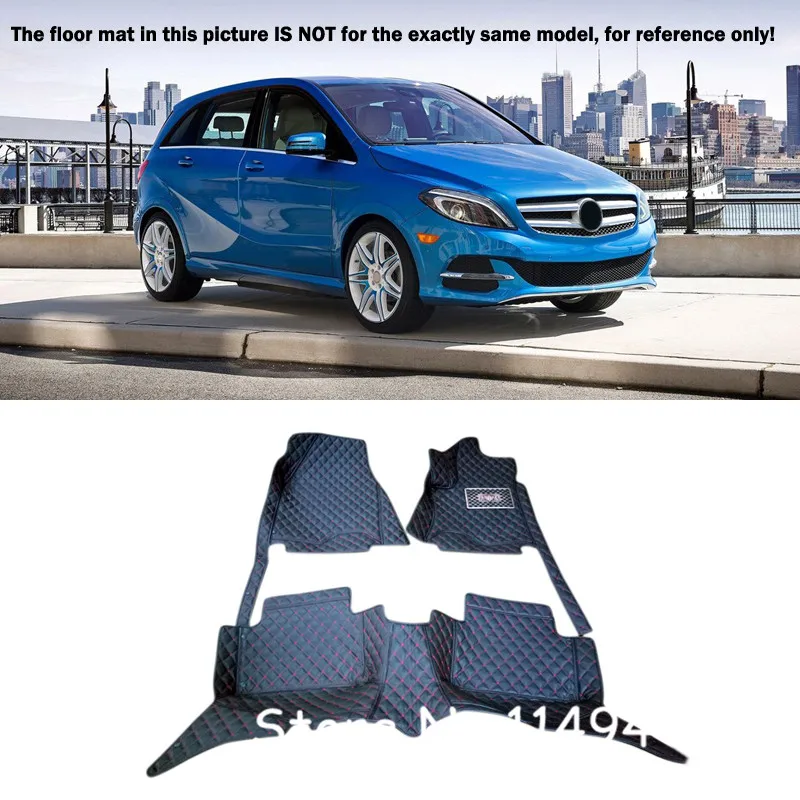Для Mercedes Benz B Class W246 2013 2014 2015 интерьерные черные кожаные коврики и ковры|carpeting