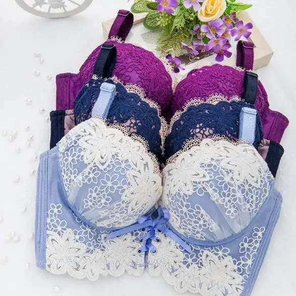 Комплект женского кружевного нижнего белья с чашками пуш ап|panties body|underwear lacepanty line
