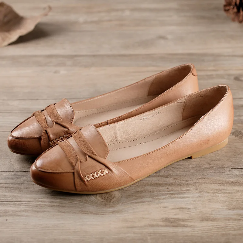 Новинка весенняя женская обувь для отдыха Careaymade ручной работы из натуральной