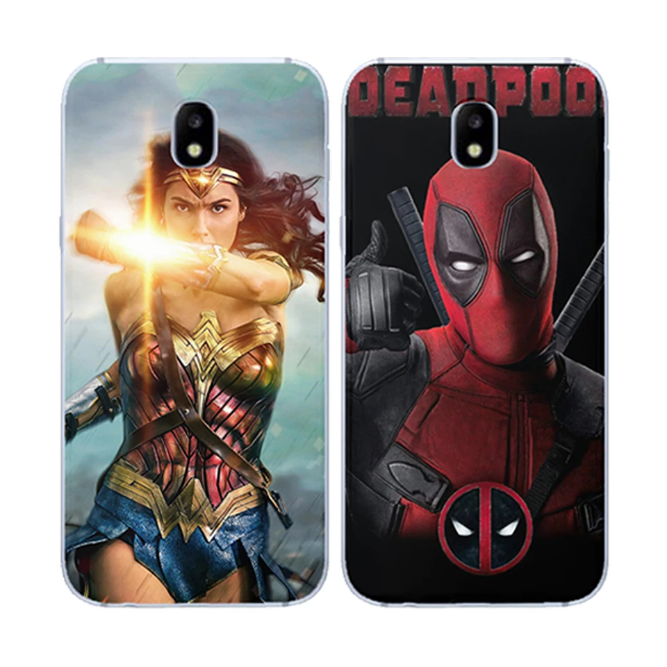 Чехол для Samsung galaxy J3 J5 J7 J8 J6 J4 Plus 2017 2018 Железный человек Капитан Америка Marvel DC
