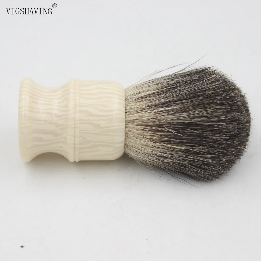 VIGSHAVING Искусственная слоновая кость, резина с ручкой серый чистый барсук волос щетка для бритья