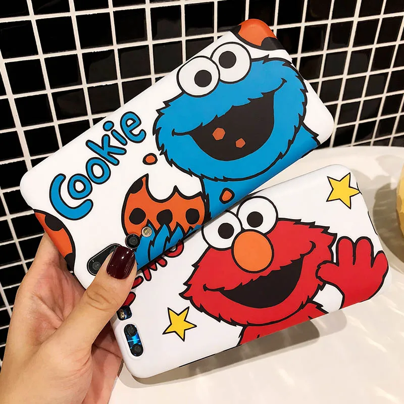 Японский мультяшный чехол для телефона Huawei P30 P20 Lite Mate 20 Pro Cookie Elmo Honor 7x 8x 8Pro 9N 20i V10 Play