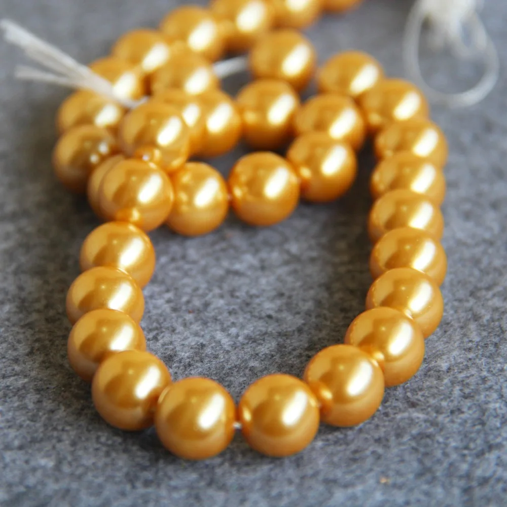 2021 новый для ожерелье и браслет ювелирные изделия 12 мм Жемчуг с желтой раковиной