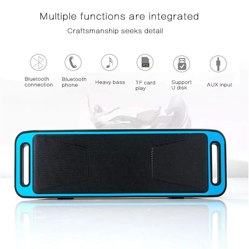 Портативный Bluetooth Динамик Беспроводной стерео с Enhanced Bass встроенный двойной драйвер Динамик телефон громкой связи вызова