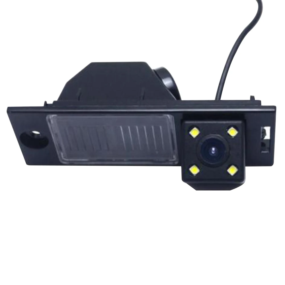 Black Reverse Wide Angle Plastic CCD With Cable Car 4 Led Rear View Camera Waterproof Night Vision HD Backup For Hyundai IX35 | Автомобили