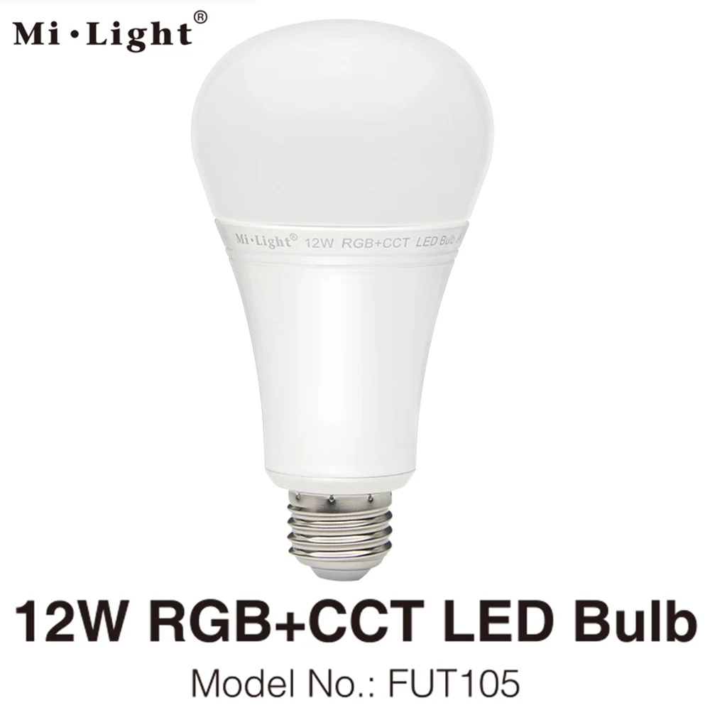 Светодиодный прожектор MiLight E27 12 Вт RGB + CCT FUT105 110 В 220 полноцветная смарт лампа с