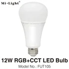 Светодиодный прожектор MiLight E27 12 Вт RGB + CCT, FUT105 110 В 220 В, полноцветная смарт-лампа с дистанционным управлением, Wi-Fi, совместимый с 4 зонами