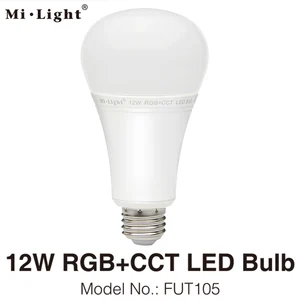 Светодиодный прожектор MiLight E27 12 Вт RGB + CCT, FUT105 110 В 220 В, полноцветная смарт-лампа с дистанционным управлением, Wi-Fi, совместимый с 4 зонами