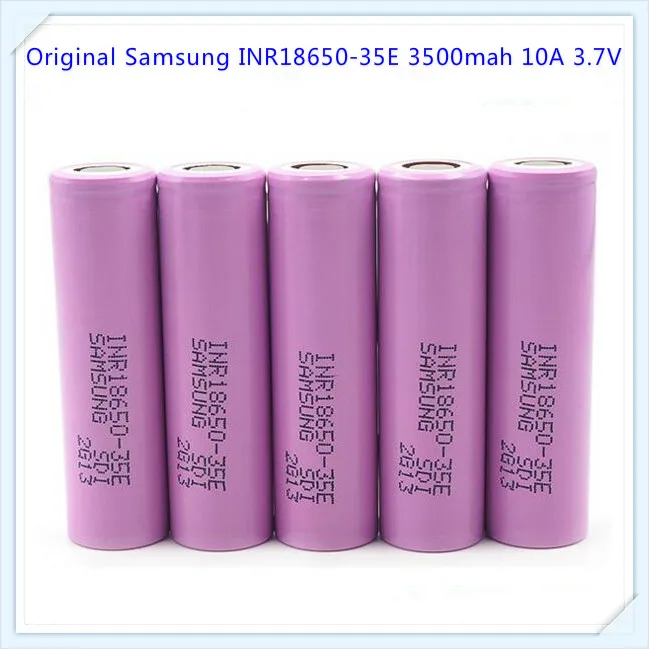Подлинный для samsung INR18650-35E 3500 mah 10A 3,7 V высокий поток энергии перезаряжаемый литий-ионный аккумулятор(5 шт/лот