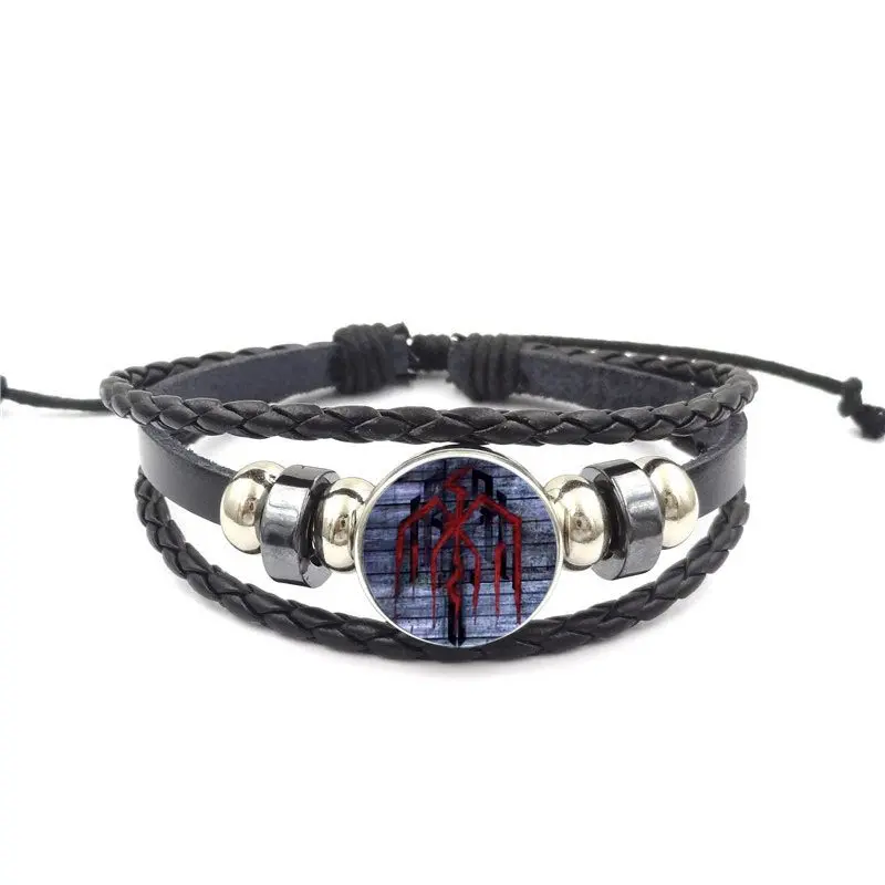 Kirkwall City Of Chains символ крест ювелирные изделия стекло s черный кожаный браслет