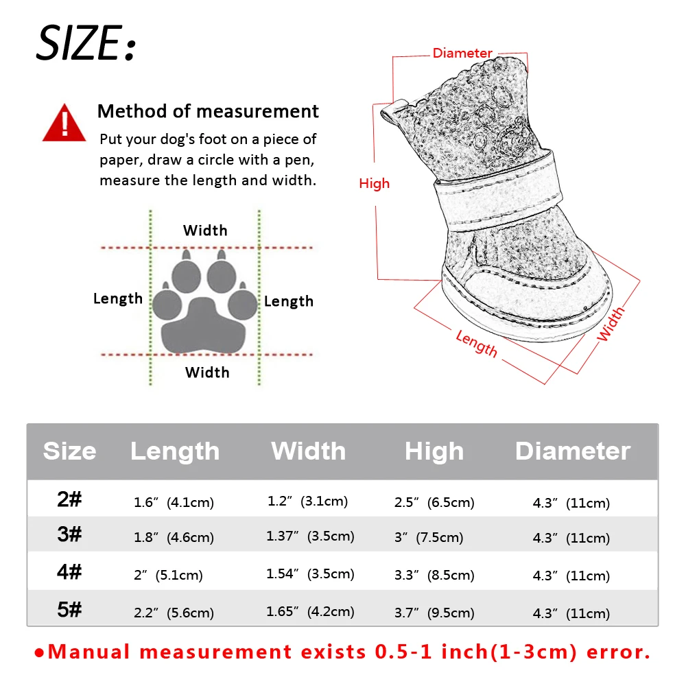 Обувь для маленьких собак обувь кошек зимние ботинки питомцев нескользящие - Фото №1