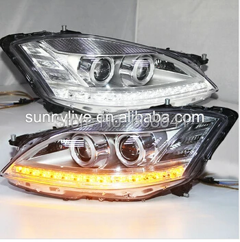Для Mercedes-Benz S class W221 DRL LED головной свет 2006-2009 год хромированный корпус LF |
