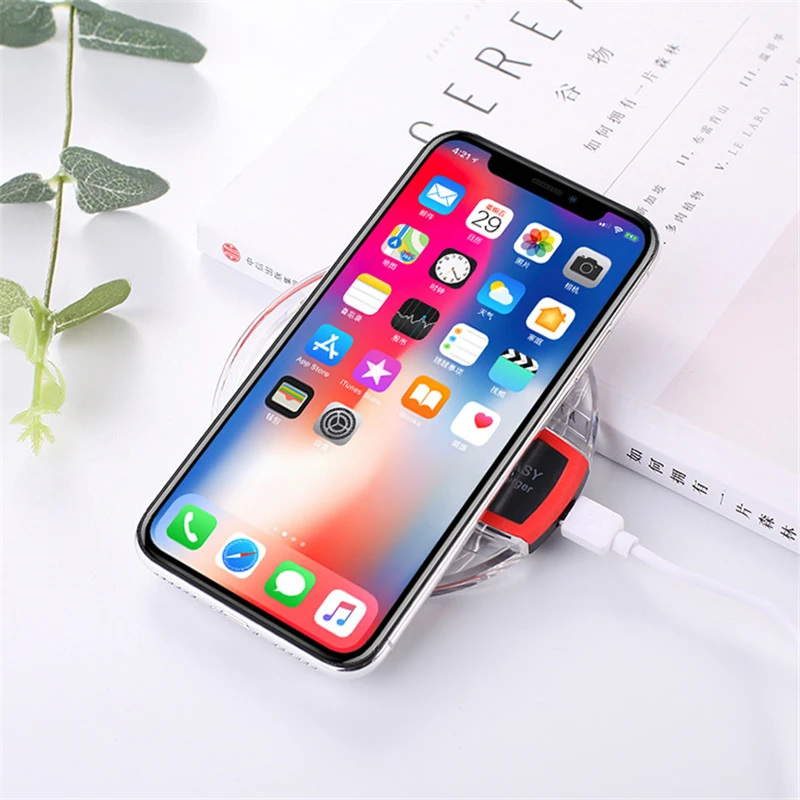 Suqy Qi Беспроводное зарядное устройство для Iphone X xs Max Xr 8 Plus Беспроводная зарядная подставка для телефона Xiaomi для samsung S8 S9 S7 s6 edge