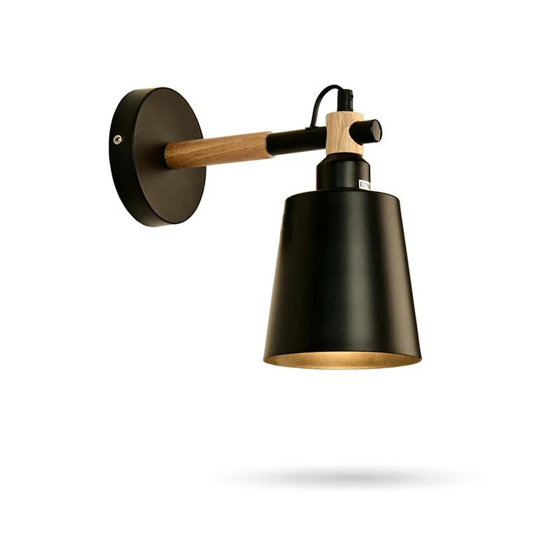 Настенные светильники из черного дерева креативный дизайн украшение для