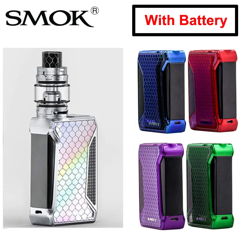 Оригинальный вейп мод SMOK H Priv 2 Коробка TC VW 225W 18650 батарея для 510 поток Танк