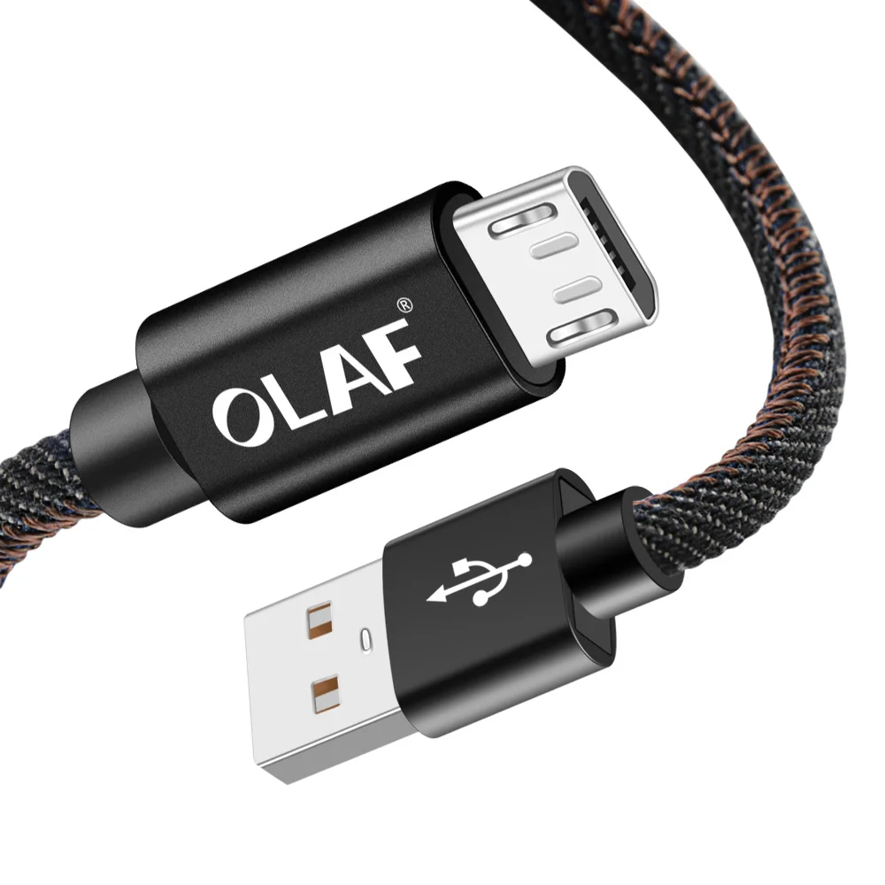 Олаф микро USB кабель 0,25 м 1 м 2 м ковбой Быстрая зарядка мобильный телефон кабель для телефона Android для samsung xiaomi huawei планшет зарядное устройство кабель