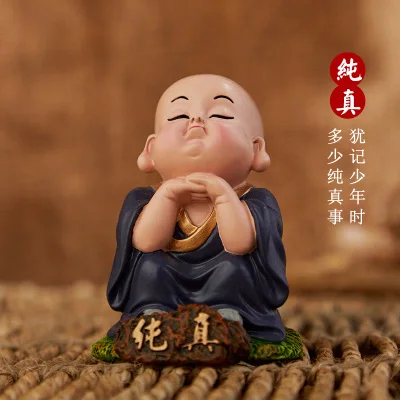 Оптовая продажа 4 шт креативный китайский стиль милый и толстый Zen monk Xiaosha резьба